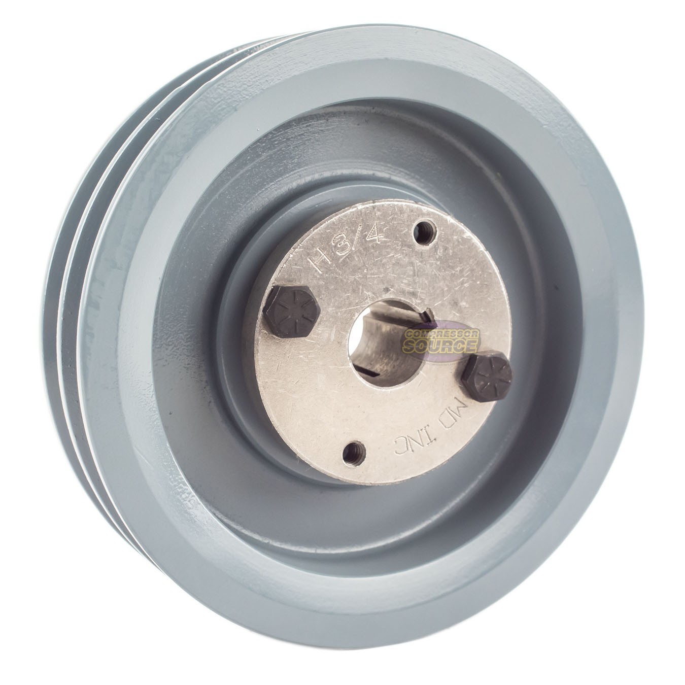 Cast Iron 5.5″ Dual Groove Pulley Belt A Section 4L with 3/4″ Sheave Bushing