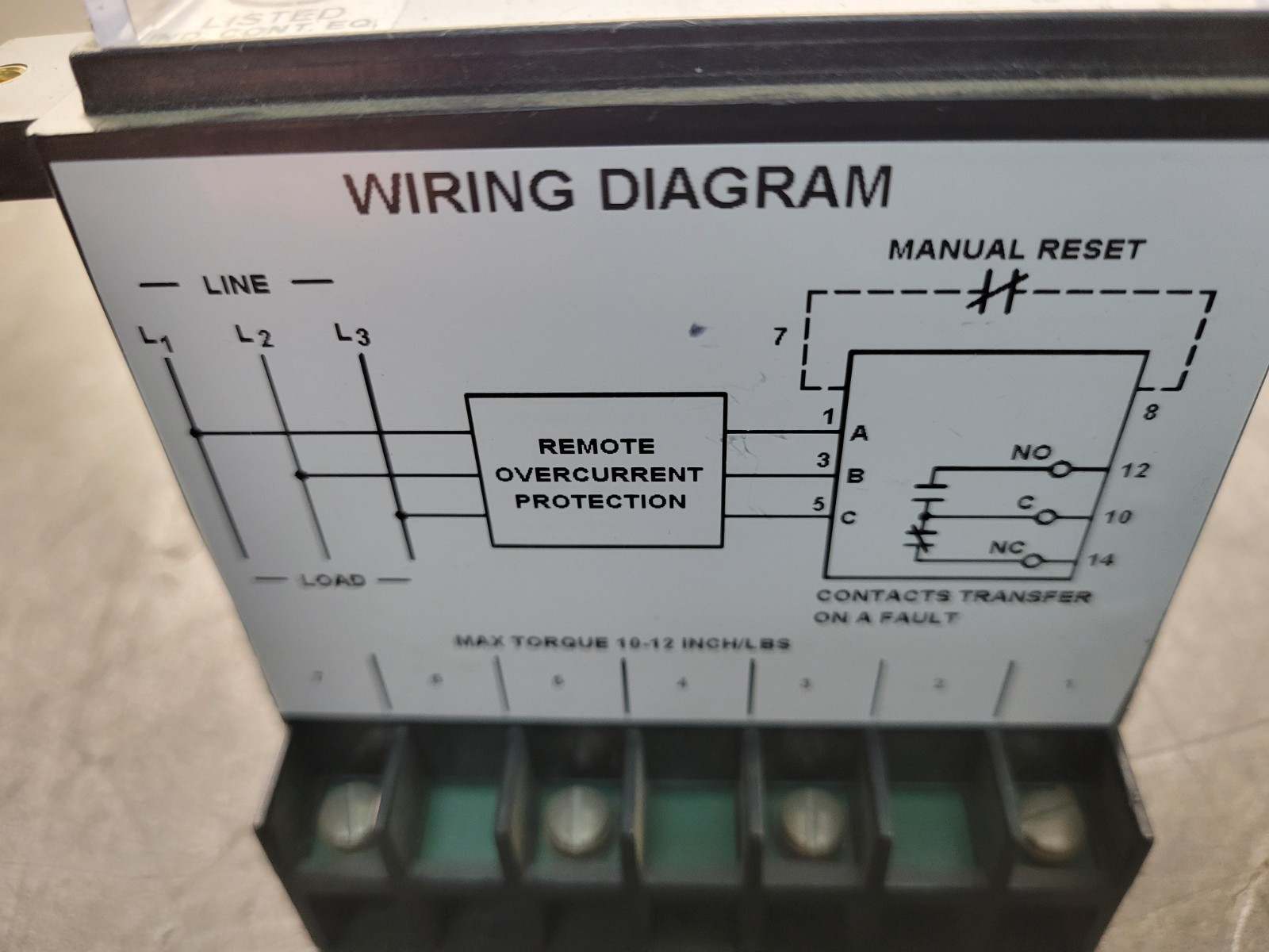 Instrument Transformers Inc. SPVRB 480 Voltage Relay.