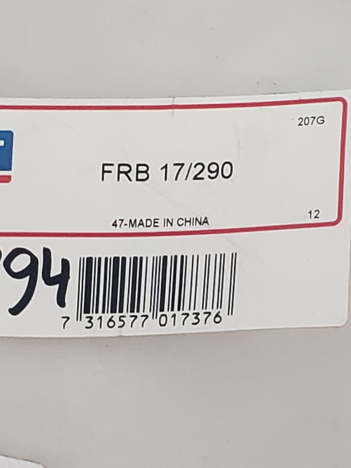 SKF FRB 17/290 LOCATING RING 290x275x17mm, NIB