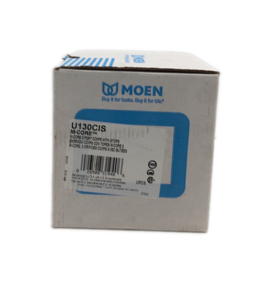 Moen U130CIS M-Core 3 Port Shower Mixing Valve with CC/IPC Connections and Stops