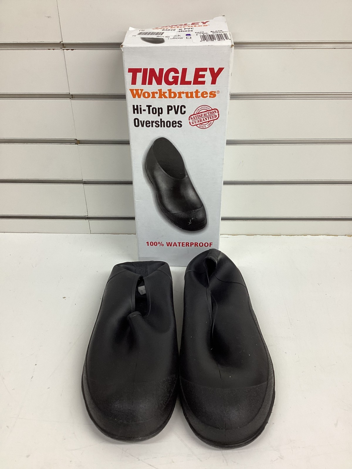 TINGLEY 35111 Overshoe: Ankle Shoe, Plain, Cleated, 8 to 9-1/2 Fits Shoe Size
