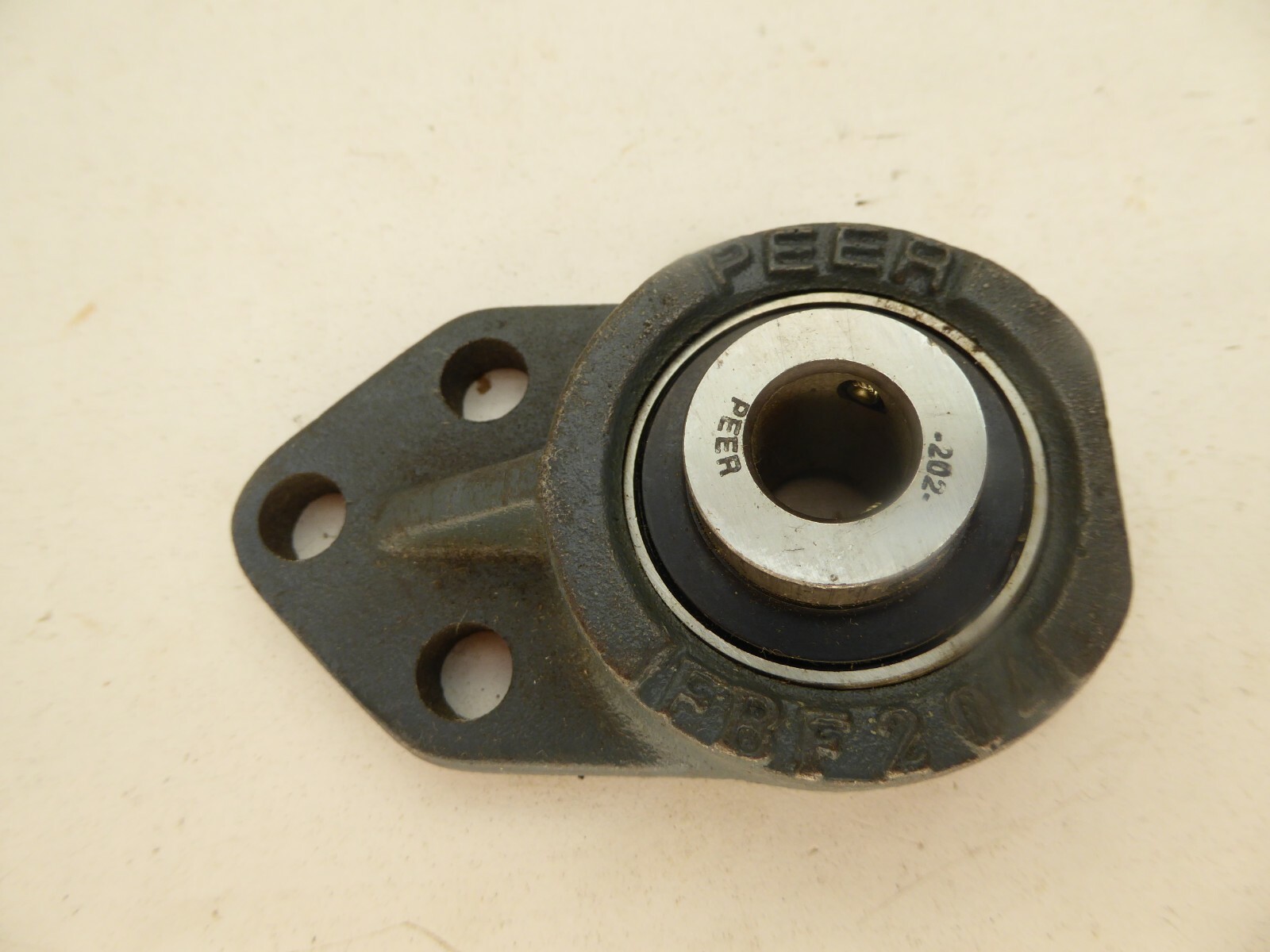 Peer FBF204 15mm 3-Bolt Flange Bearing 202 NEW NO BOX