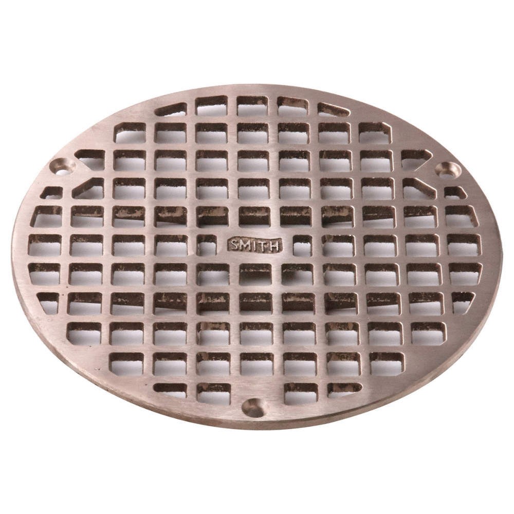 JAY R. SMITH MFG. CO A08NBG Floor Drain,Nickel Bronze,Round,1/4″ H 54JH37