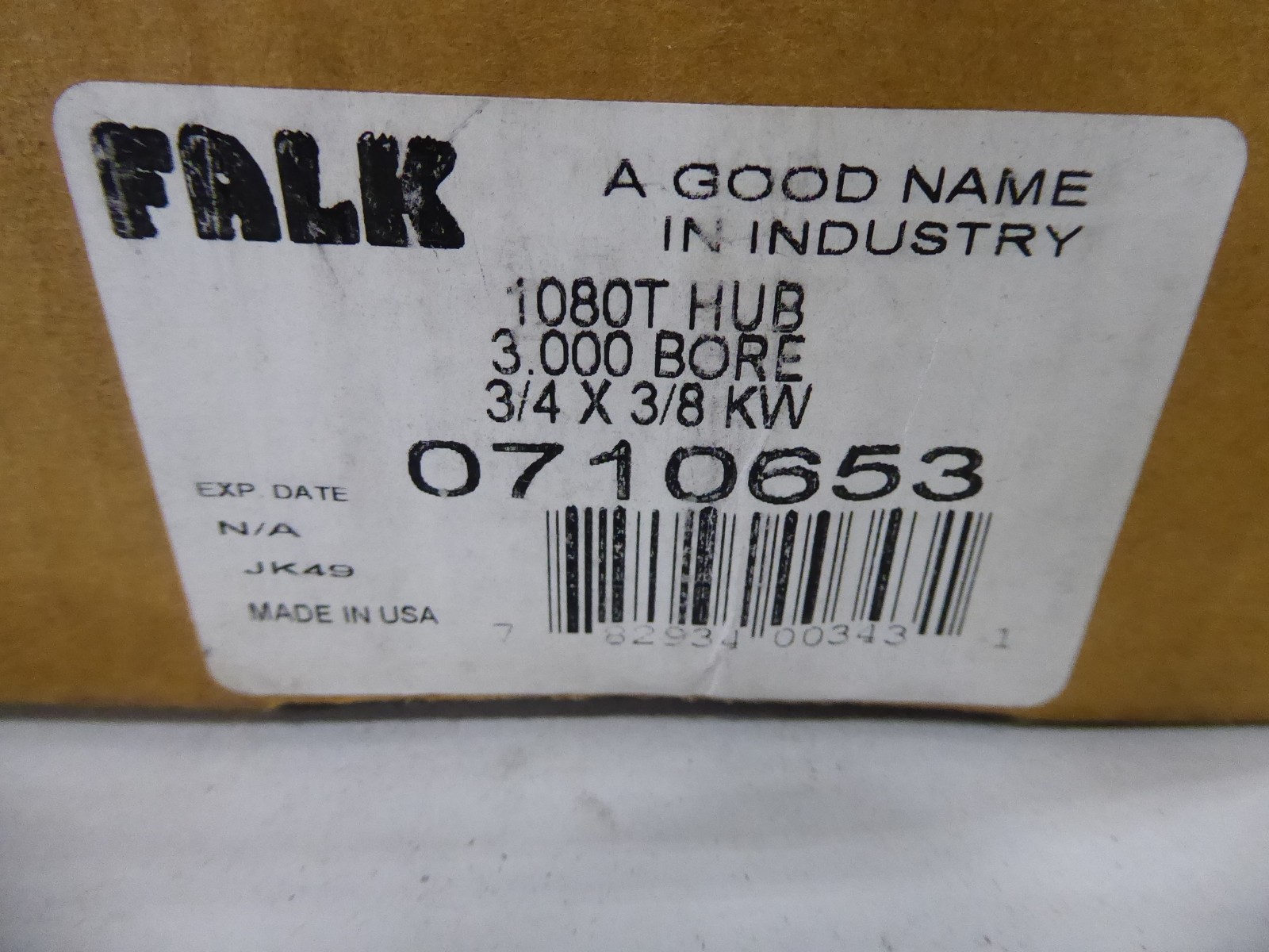 Falk Rexnord 0710653 1080T Hub 3 Bore 3/4 x 3/8 KW 710653