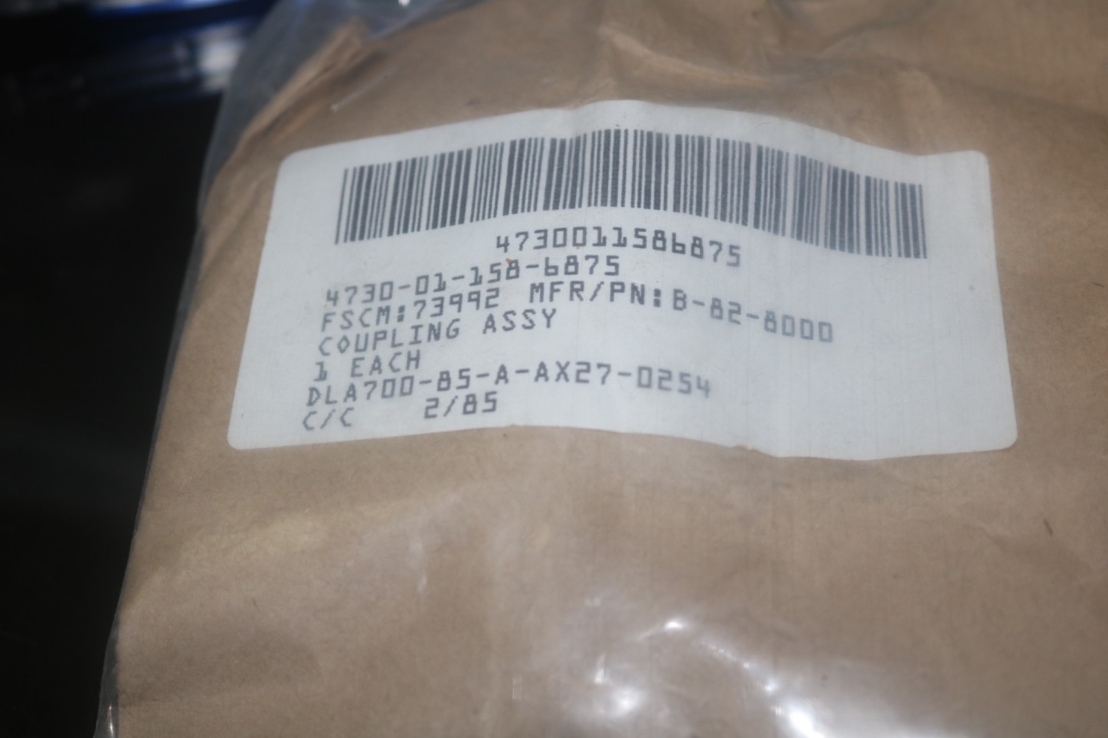 NOS Danfoss Hansen quick disconnect coupling set PN B-82-8000 4730-01-158-6875