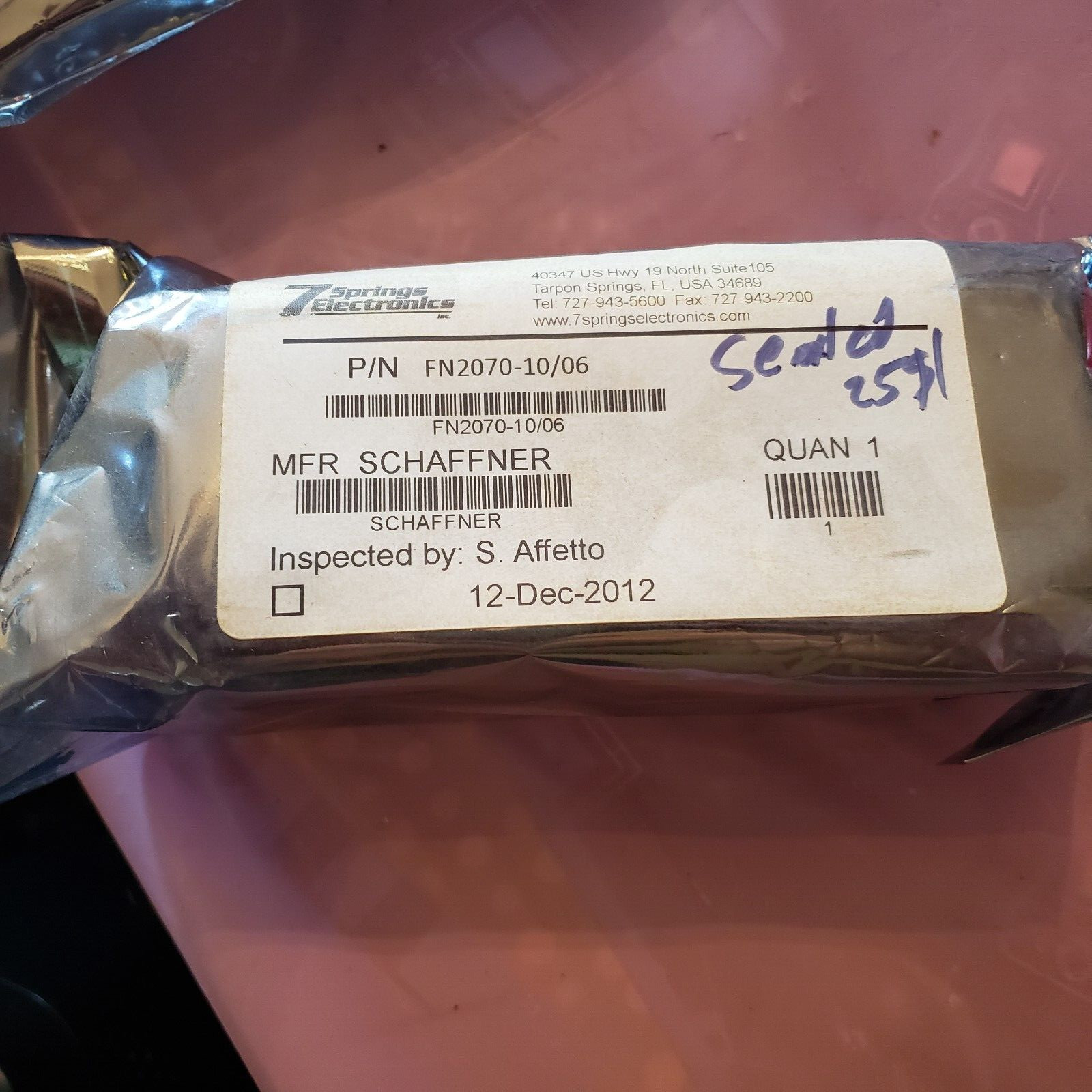 NEW Schaffner 10A 250V Power Line Filter Multi-Stage Performance # FN2070-10/06