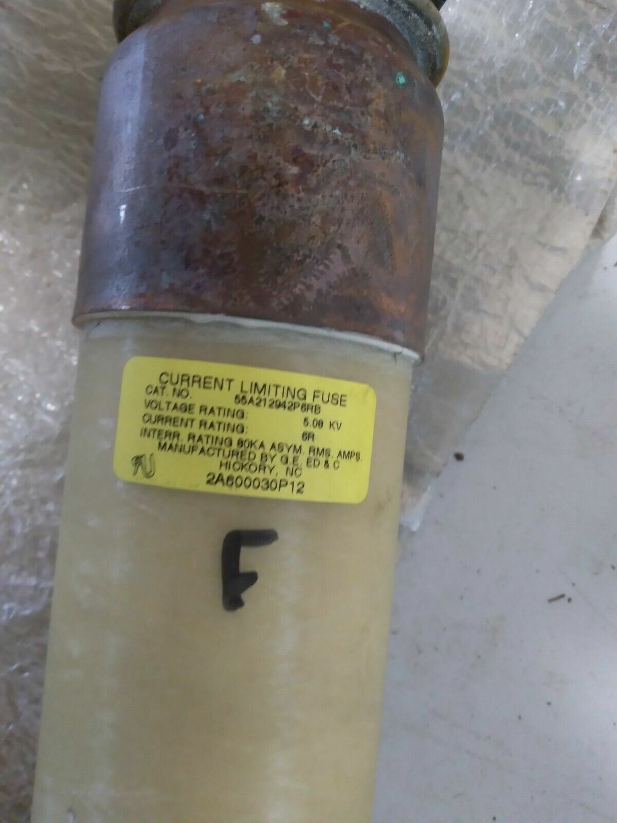 General Electric 55A212942P6RB Current Limiting Fuse 5.08KV 6R 80KA Electrical