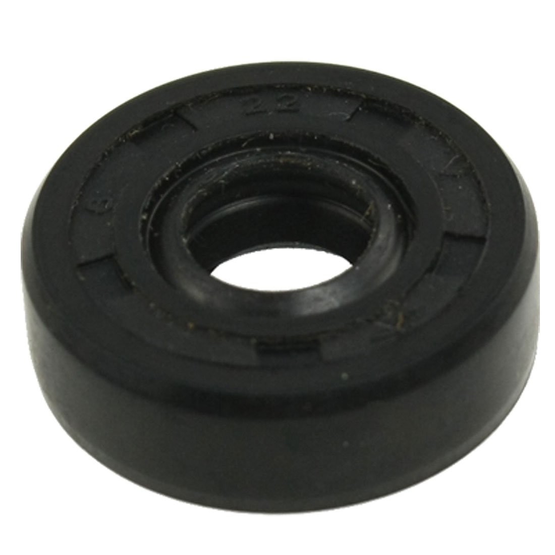 uxcell Spring Loaded Metric Rotary Shaft TC Oil Seal Double 8x22x7mm, Black