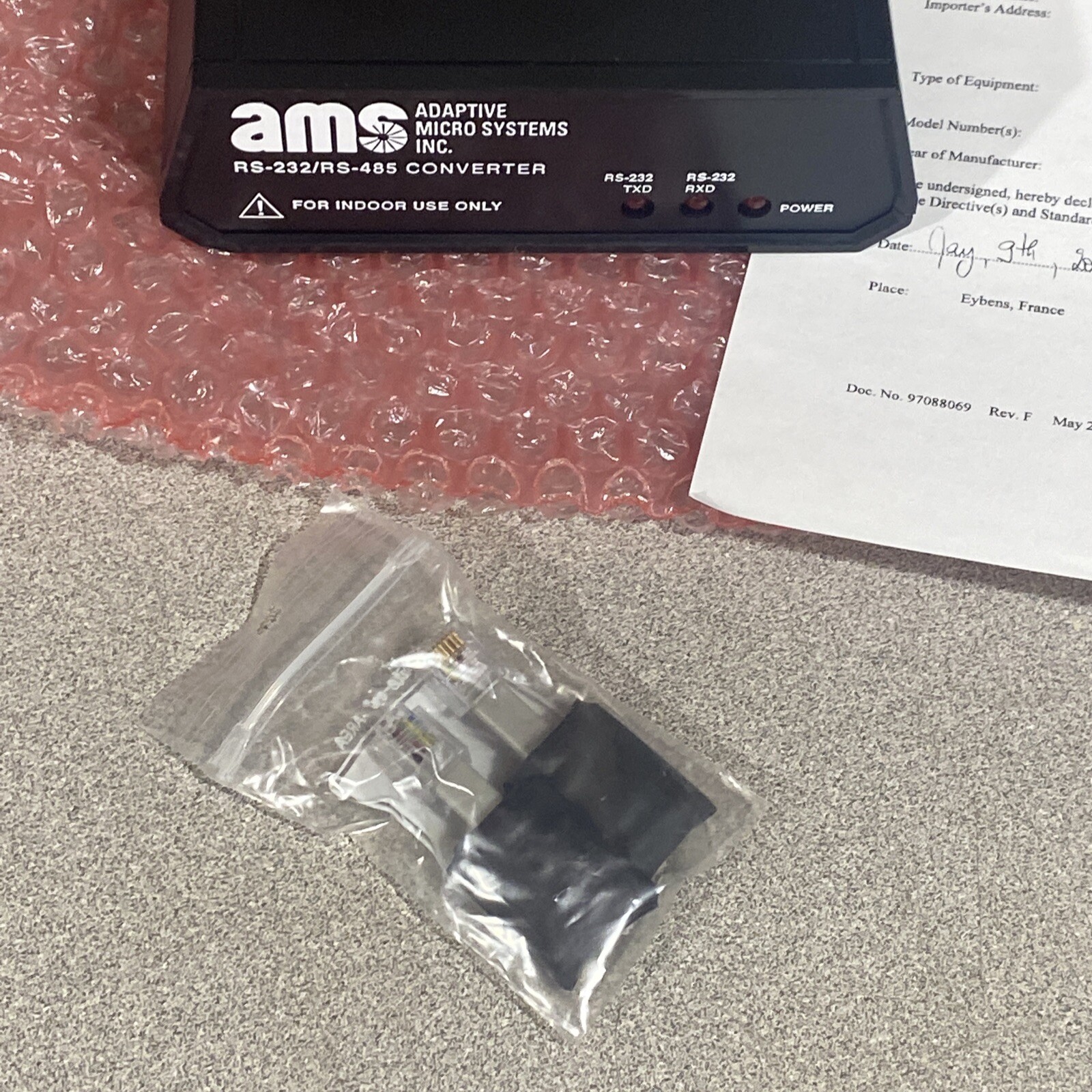 NEW IN BOX ADAPTIVE MICRO SYSTEMS RS-232/RS-485 CONVERTER 10881111