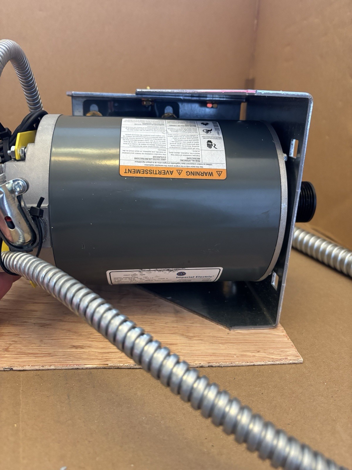 IMPERIAL ELECTRIC P055DJP1668 MOTOR 1/2-HP 1140-RPM 120V 3-PHASE Y89S-6-143-001