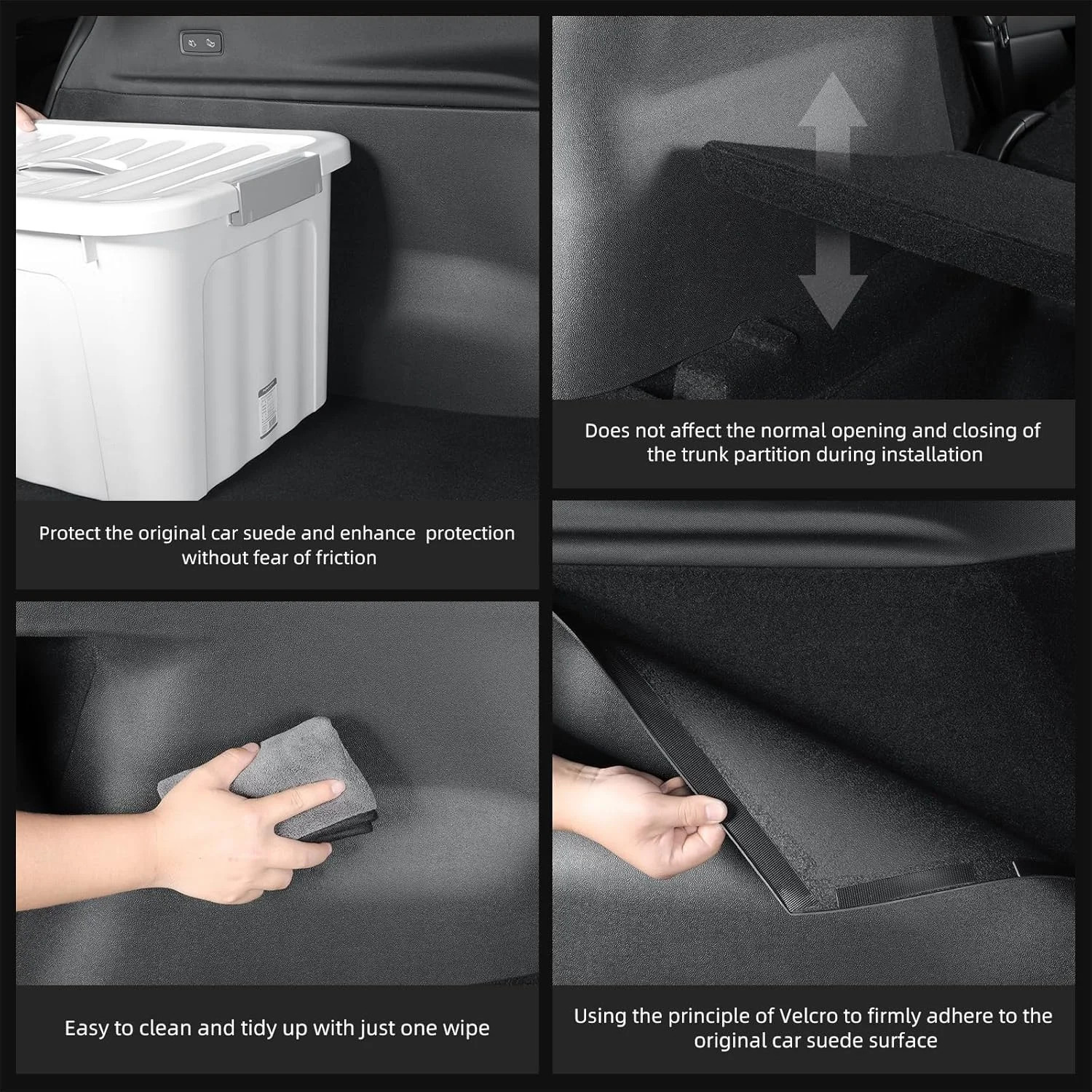 LUCKEASY Rear Trunk Side Protective Cover for Tesla Model Y Juniper 2026 2025 Ne