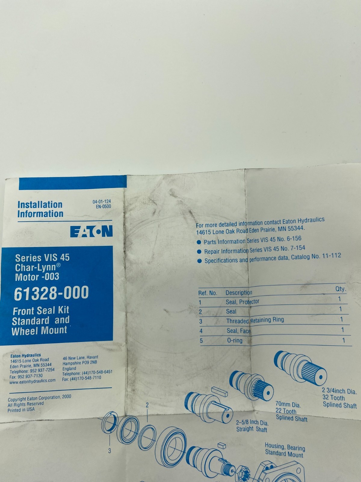 EATON | Vickers – Series VIS 45 Char-Lynn® – 61328-000 – Genuine-New