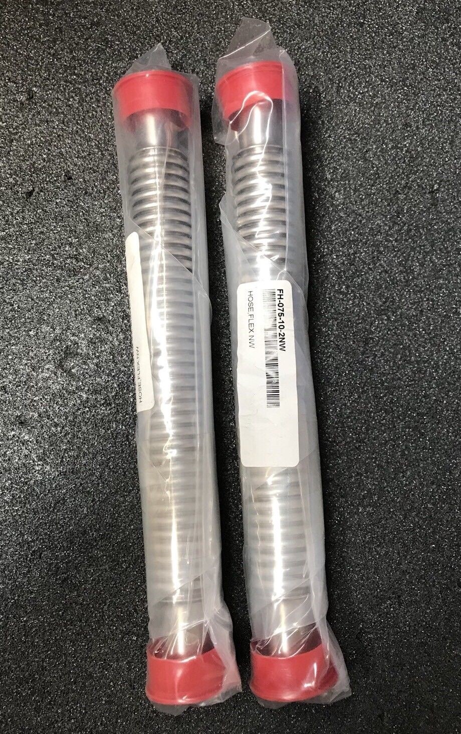 Nor-Cal FH-075-10-2NW Flexible SS Hose w/ NW16 Flanges, 10″ L, Lot of 2 New