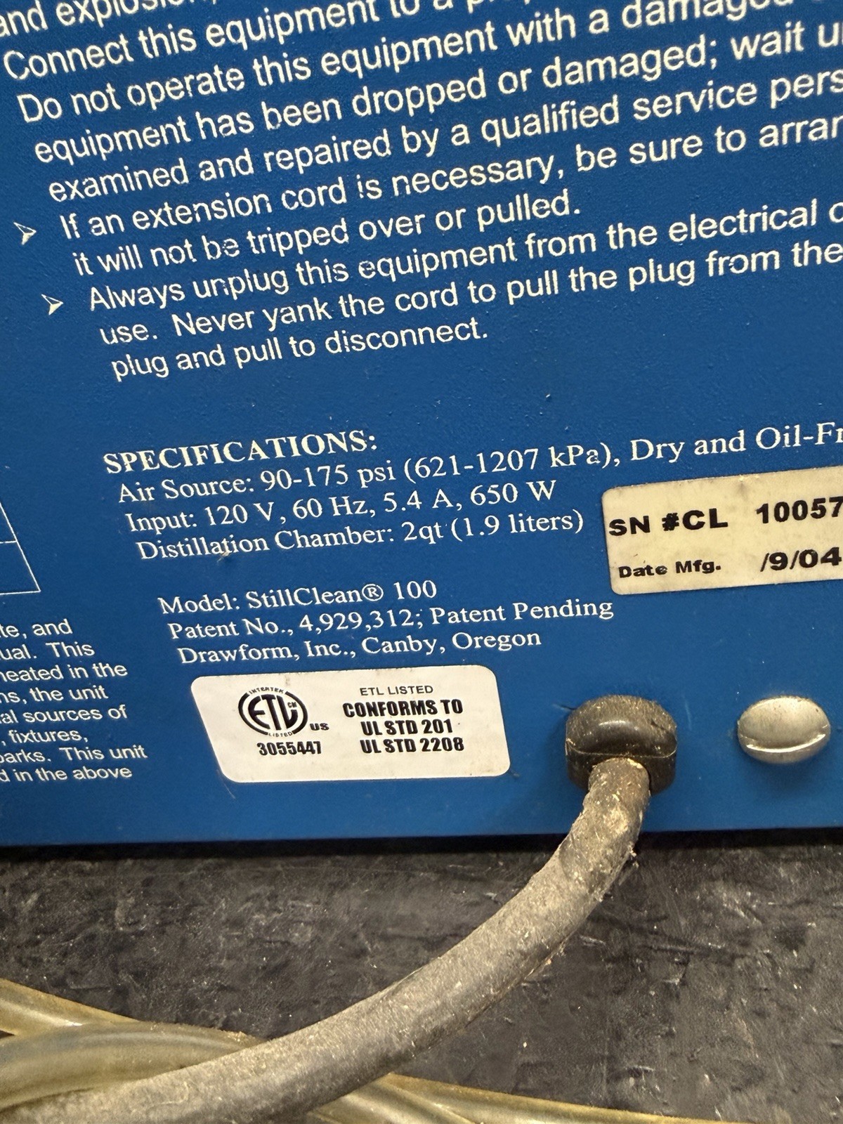 StillClean SC 100 Portable Solvent Recycler Blue