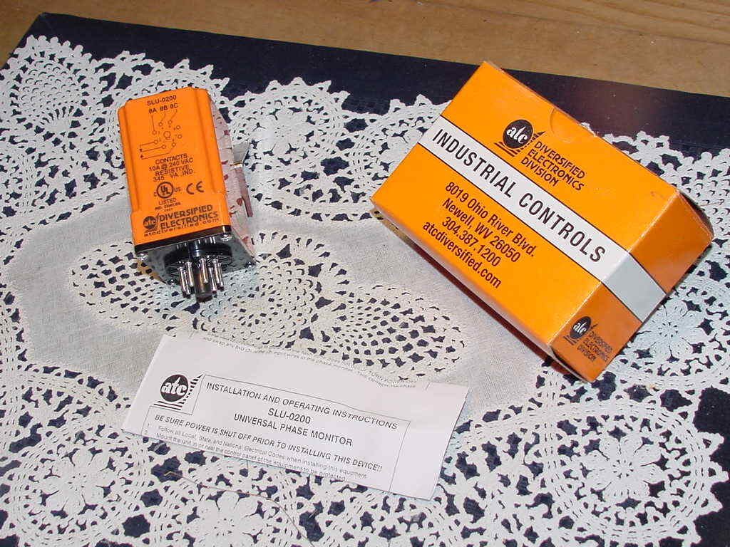 ATC Diversified Electronics SLU-0200, Phase Monitoring Relay, 550 VAC, SPDT, 10A