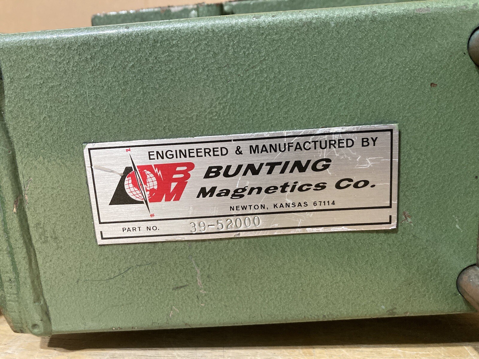Bunting 39-52000 Drawer Magnet Modified Base As Found