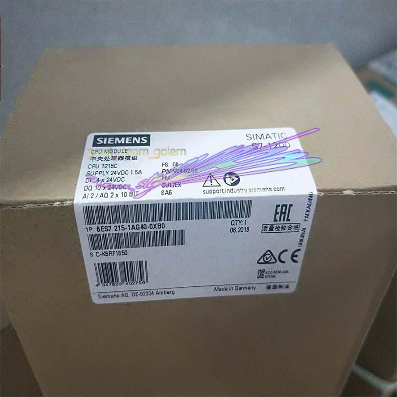 1piece NEW SIEMENS 6ES7215-1AG40-0XB0 DC 6ES7 215-1AG40-0XB0 CPU 1215C
