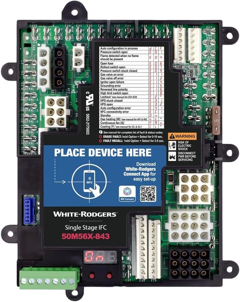 White-Rodgers 50M56X-843 Furnace Control Board & Nitride Ignitor For Heating