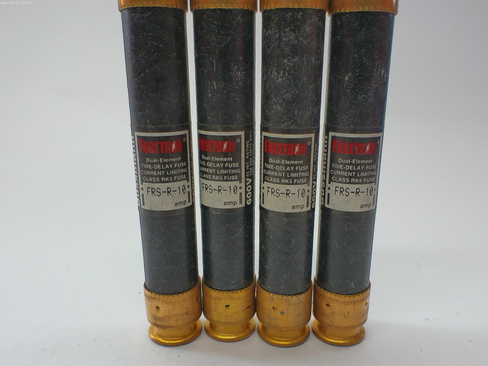 FUSETRON FRS-R-10 FUSE BLACK LOT OF 4 NSNP