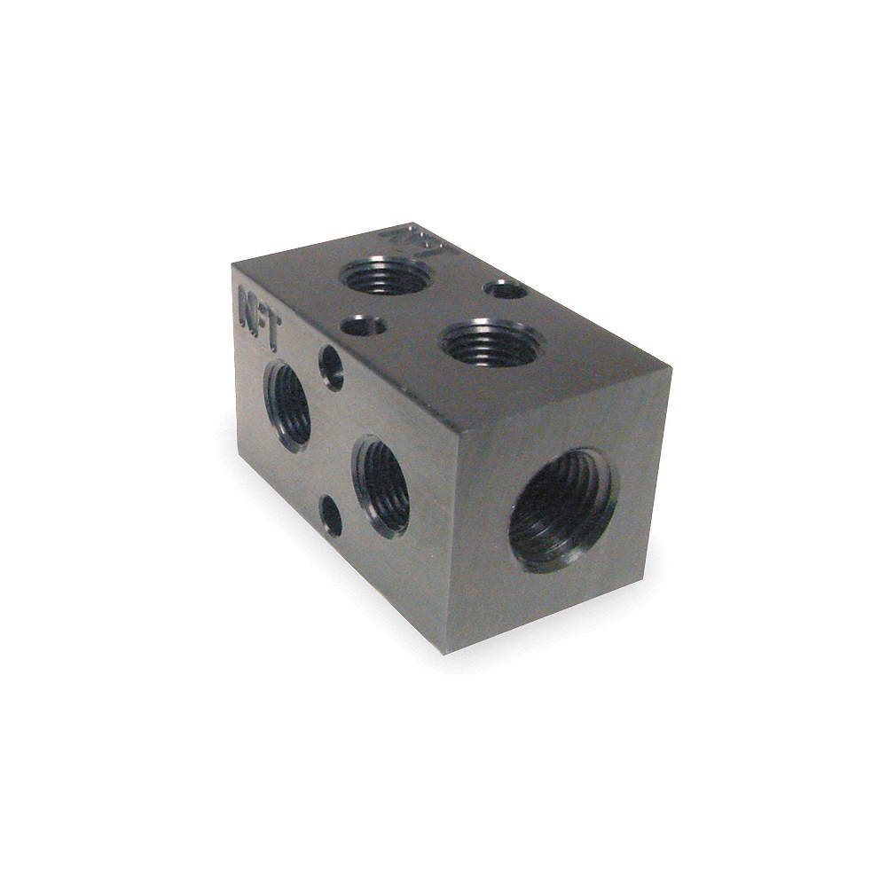 PNEUMADYNE INC M10-125-2-90 Manifold,BLK,Alum,2Outlets,1.75″L 2KHA1