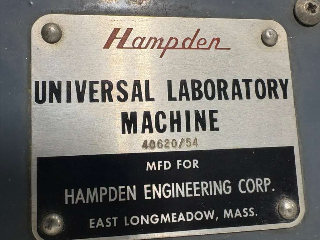 Hampden Engineering Universal Laboratory Machine DC Generator SEP EX Model 120