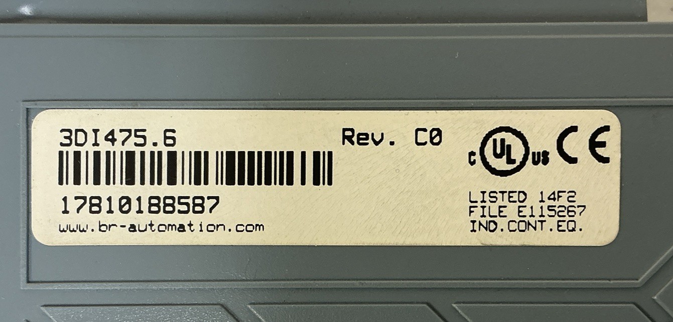 B&R AUTOMATION 3DI475.6 REV. C0, DIGITAL INPUT MODULE, FREE SHIPPING