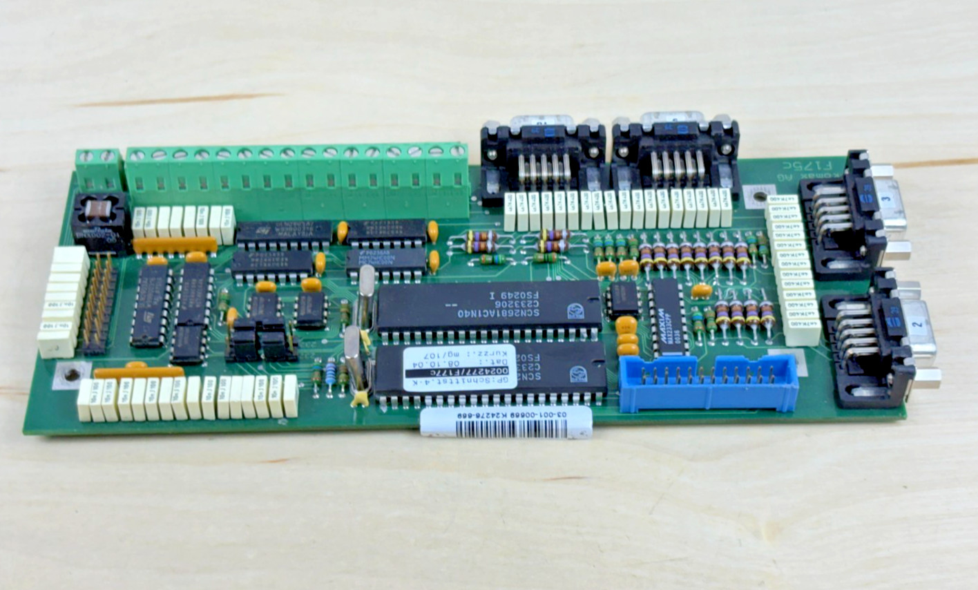 Komax AG F175C Circuit Board, 0024277/F177c