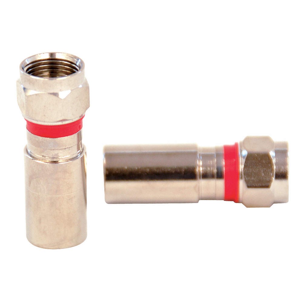 DOLPHIN COMPONENTS CORP DC-CF6G Cable Coupler,F-Type/Male,RG6 Coax,PK10 12H901