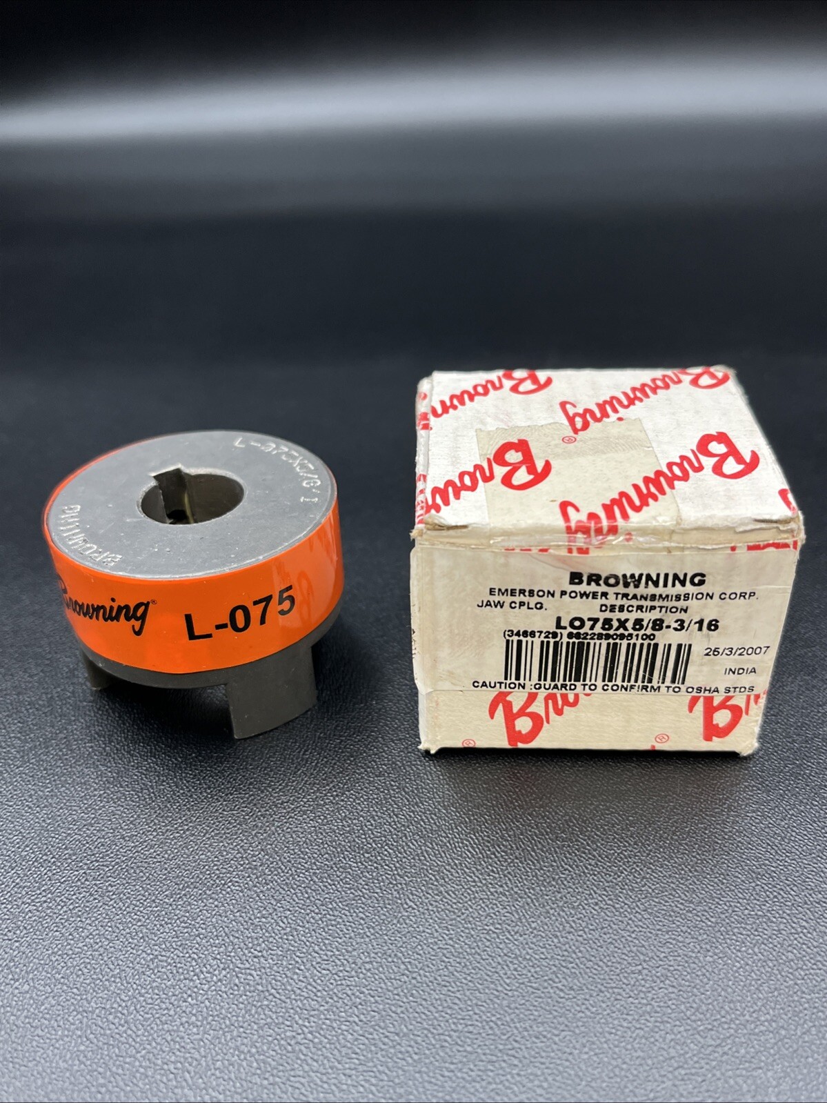 Browning Jaw Coupling # L075 (5/8 Shaft with a 3/16″ Keyway) (S)