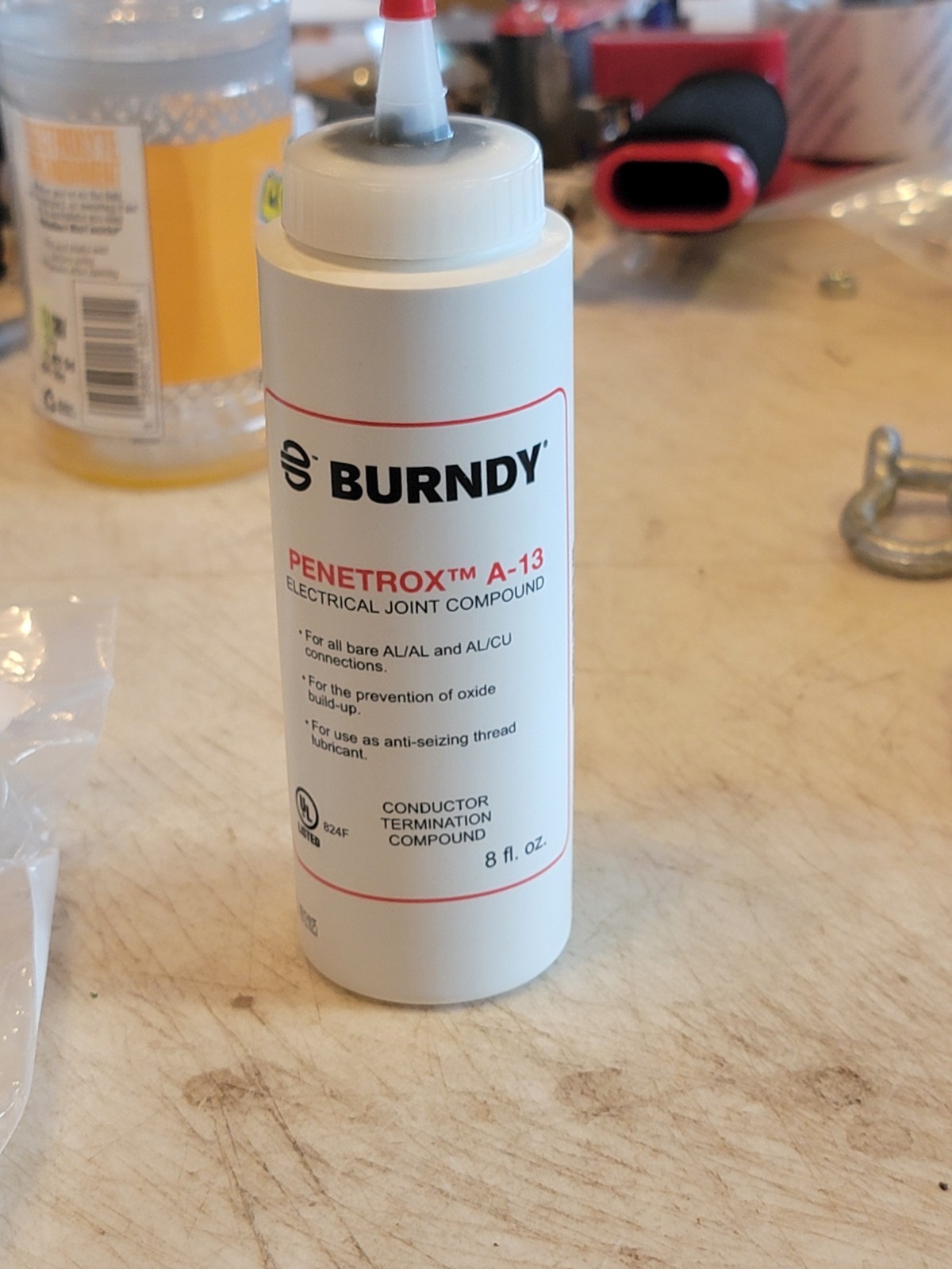 Burndy Penetrox A-13 Electrical Joint Compound 8 oz Aluminum Anti-Oxidant.