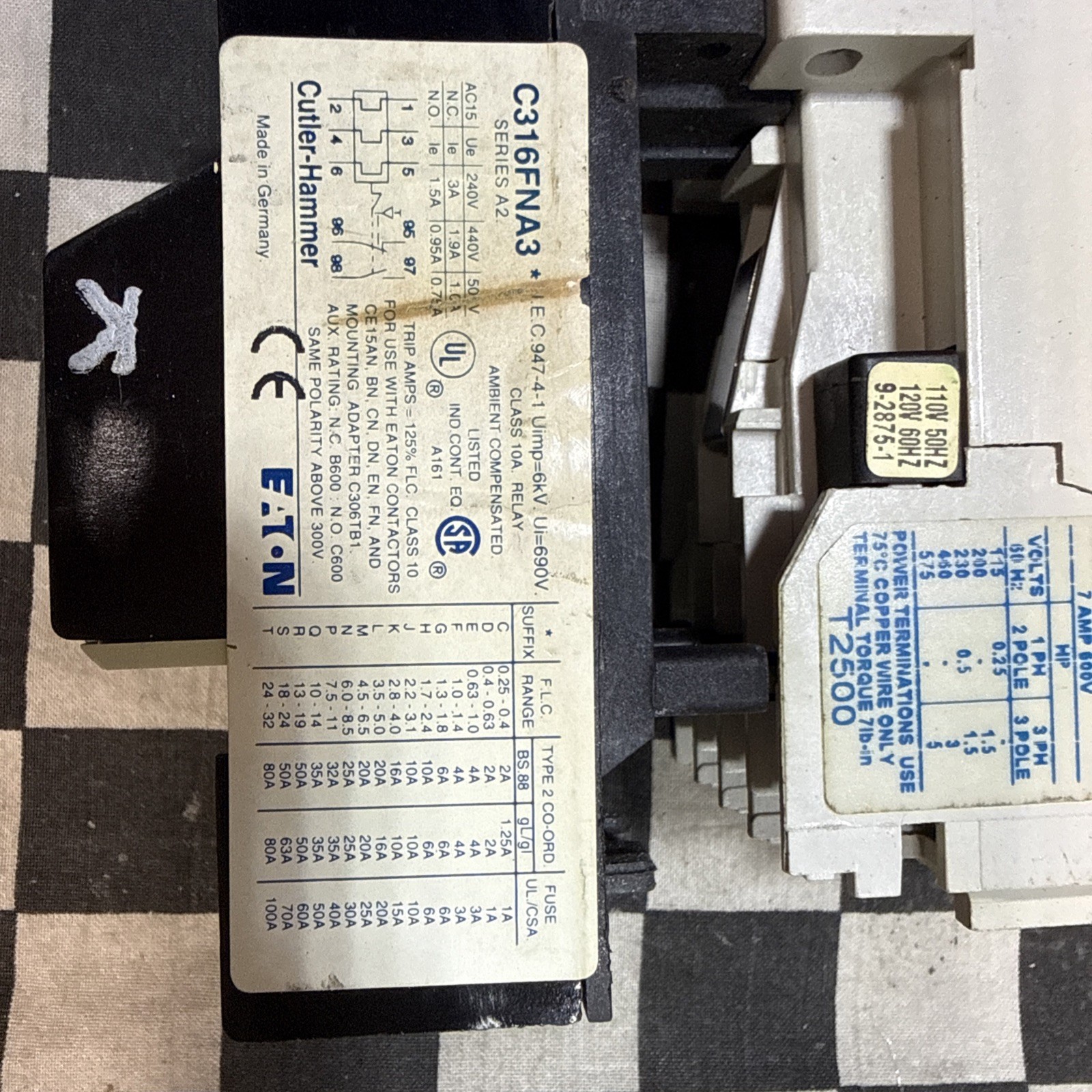 CUTLER HAMMER CE15ANS3 & C316FNA3, shipsameday #1637B