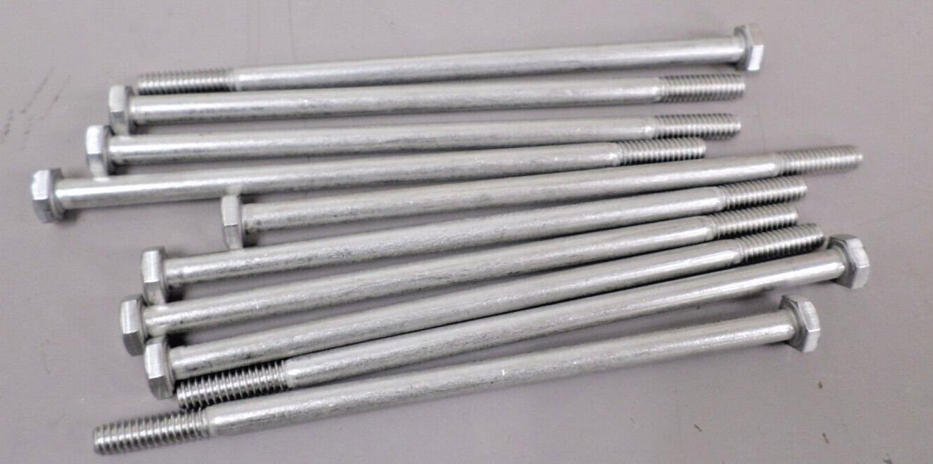 Lot of 10 – 1/4-20 x 6 Stainless Steel Coarse Hex Bolt F593C THE