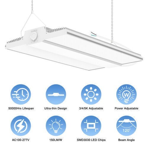 LED Linear High Bay Light 150W 3K/4000K/5000K Adjustable Commercial Shop Lamp UL