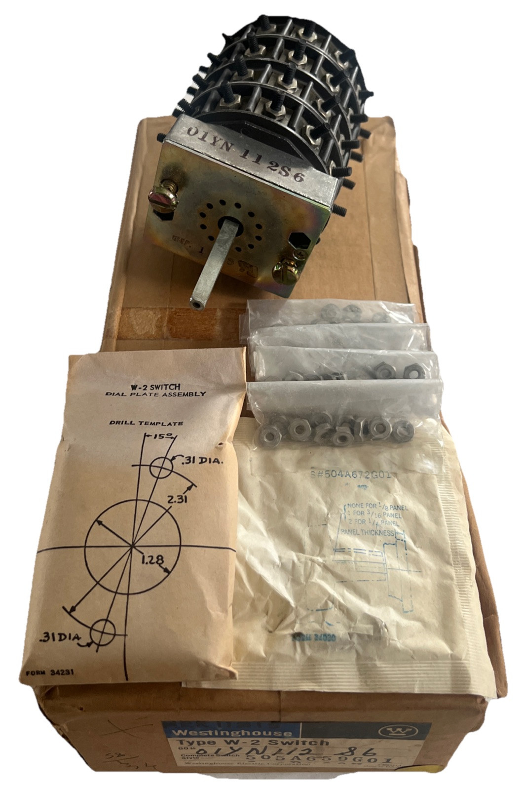WESTINGHOUSE 505A659G01 TYPE W-2 SWITCH NEW