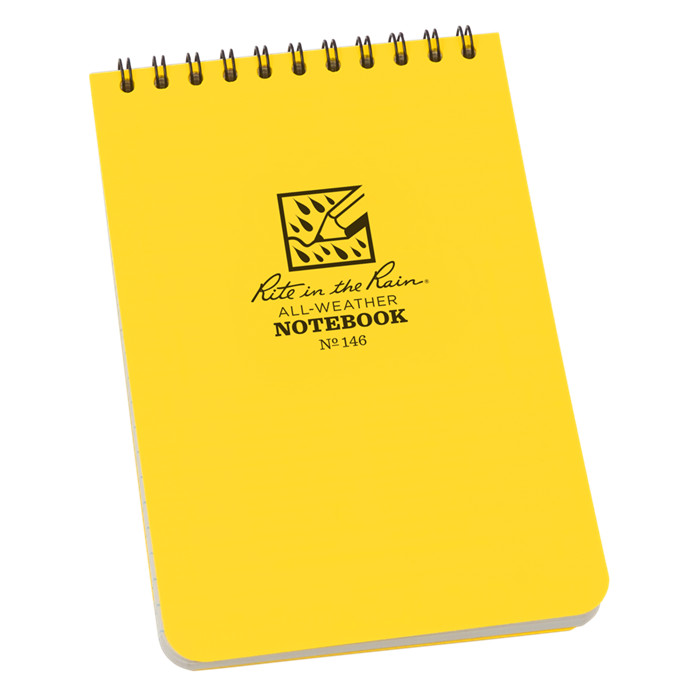 Rite In The Rain Waterproof Paper 4″ x 6″ Notepad, Top Spiral Bound #146