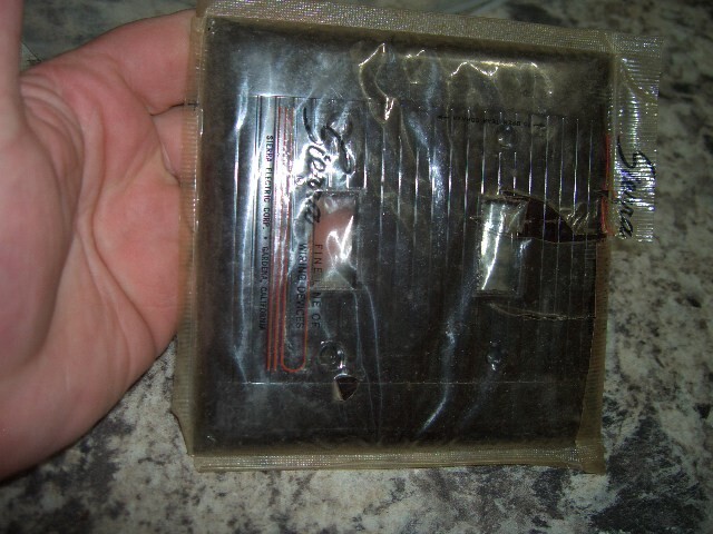 Vintage NOS Sierra light switch cover 2 gang ribbed bakelite with screws