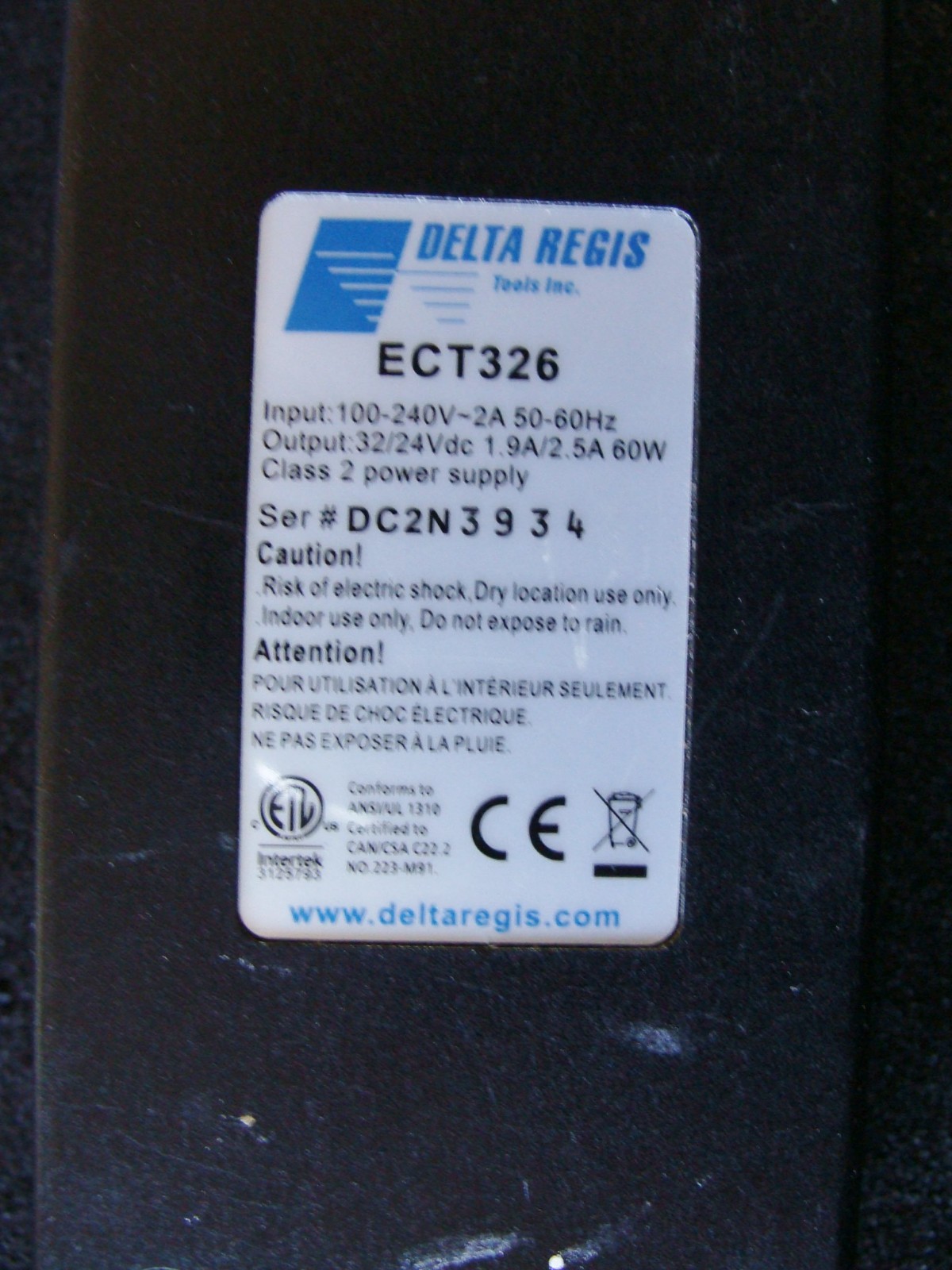 Delta Regis ESL312-ESD 0.9-8.8″ lBS. W/ect326. Made in USA. #5225