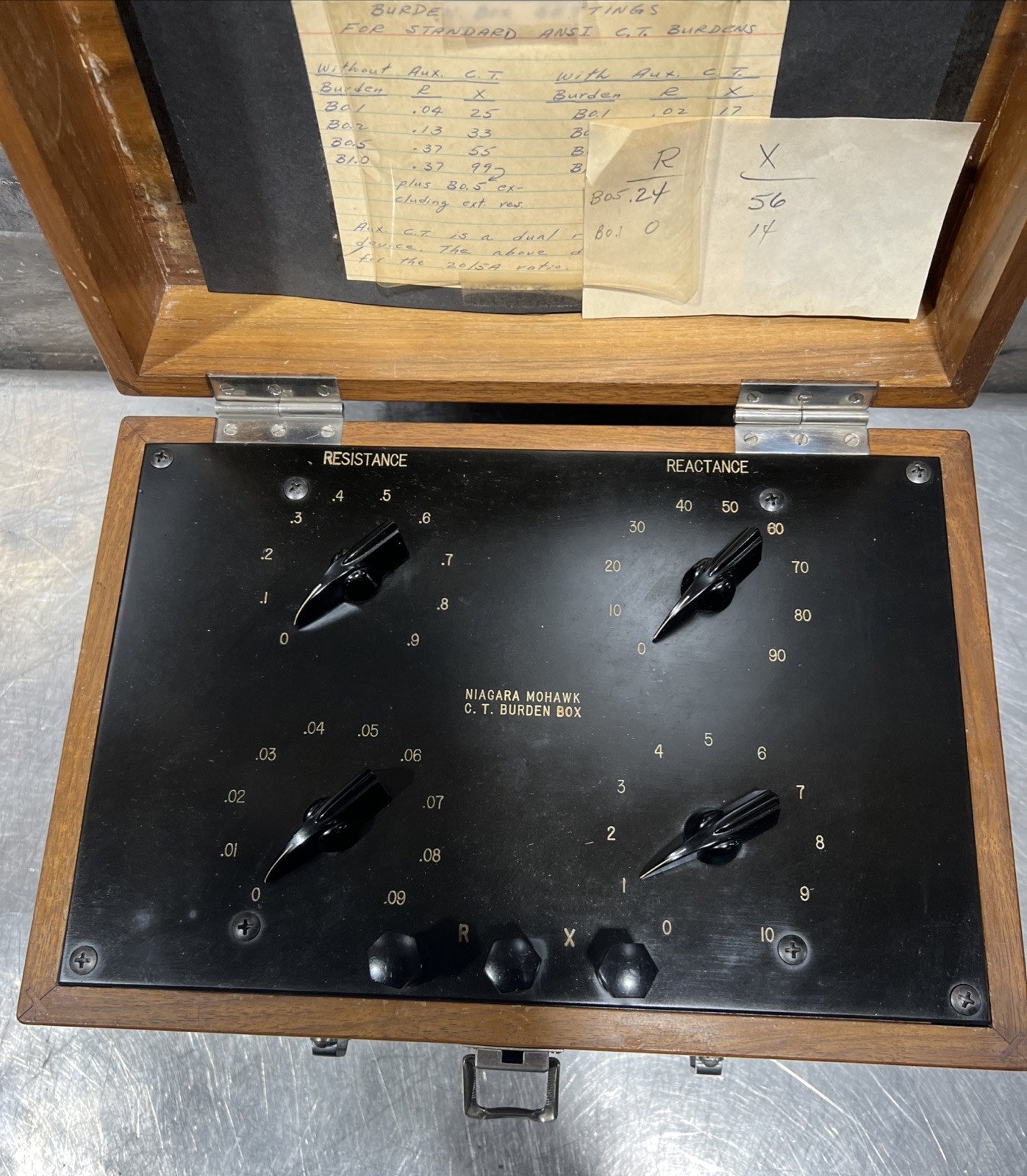 Niagara Mohawk Power Corp. CT Burden Box Used Surplus