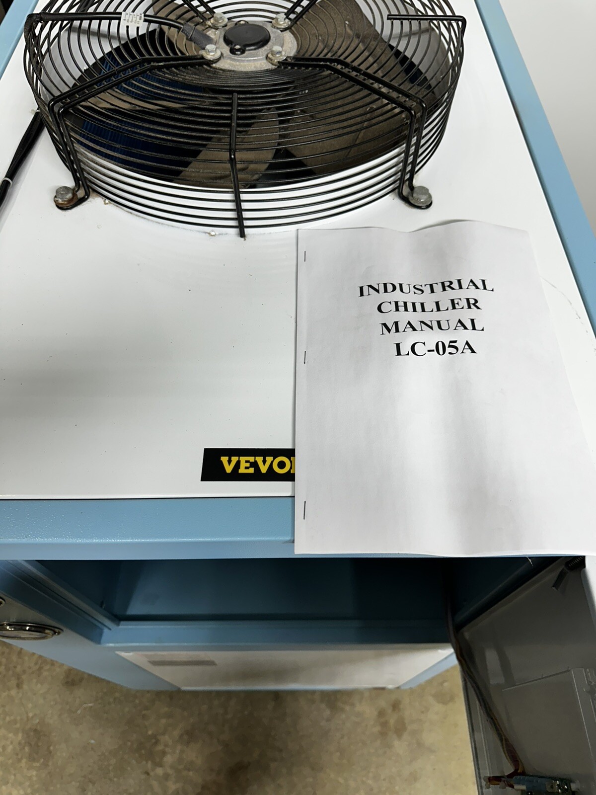 Vevor LC-05A Air cooled Water Chiller 4.51KW – 60Hz- 3PH – 220V – Unused