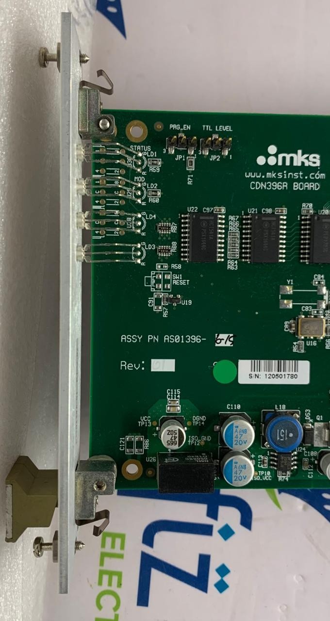 MKS Instruments CDN396R /AS01396-6-15 PCB Card 0190-43360 REV. 02 FW:4.170 HW:01