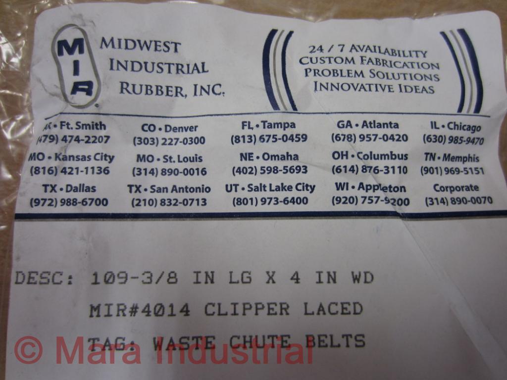 Midwest Industrial Rubber 4014 MIR Belt 109-3/8″ x 4″ (Pack of 3)