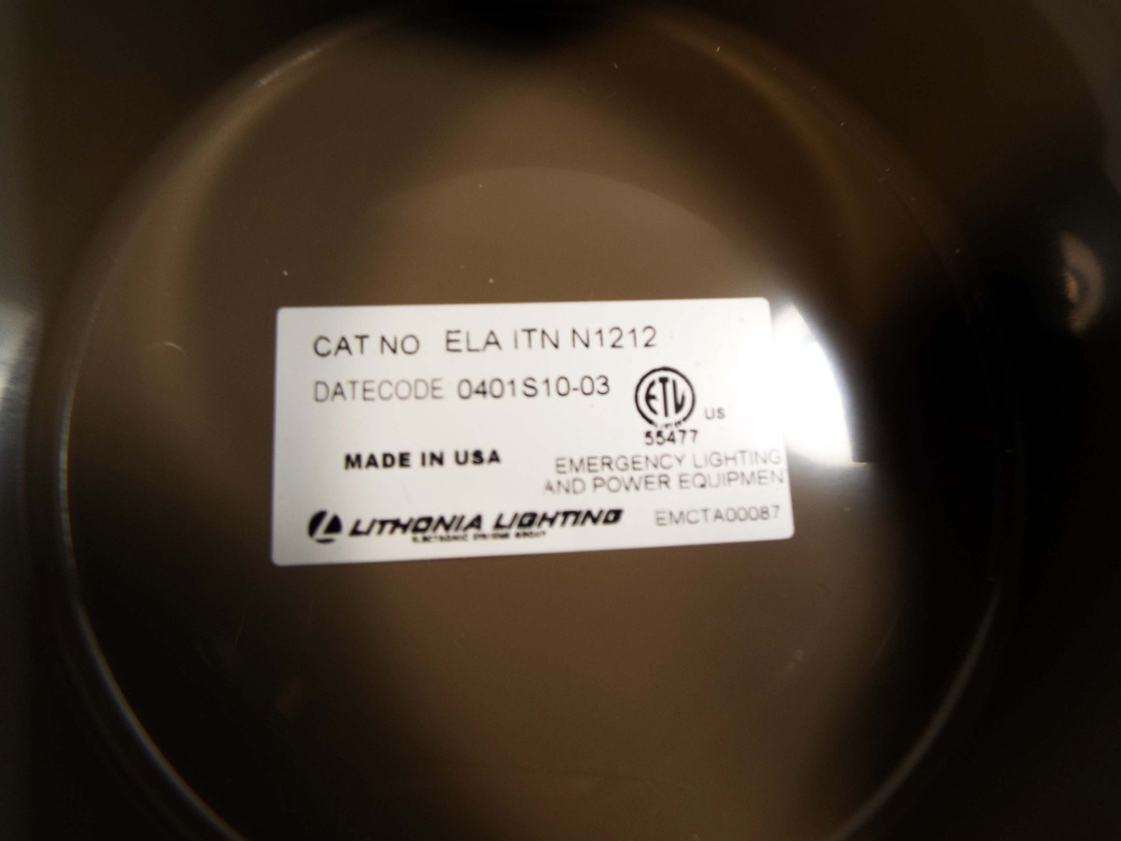 1 NEW LITHONIA LIGHTING ELA ITN N1212 FLOOD LIGHT 12W/12VDC NNB ***MAKE OFFER***