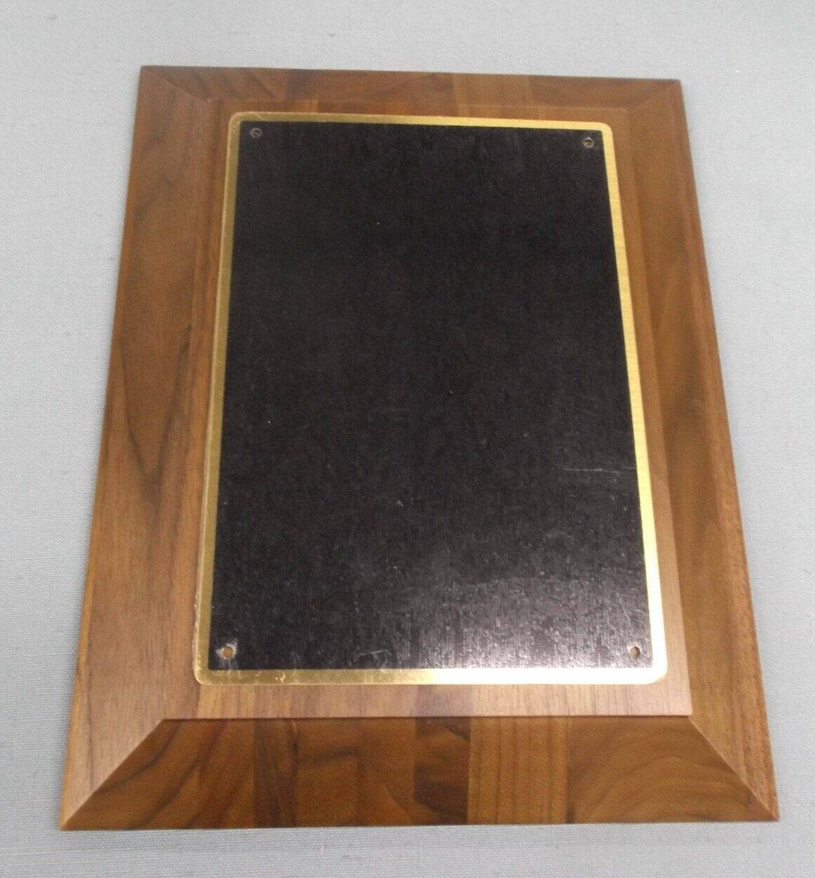 7 x 9 solid walnut plaque black brass plate 4 1/2 x 6 1/2 size trophy parts