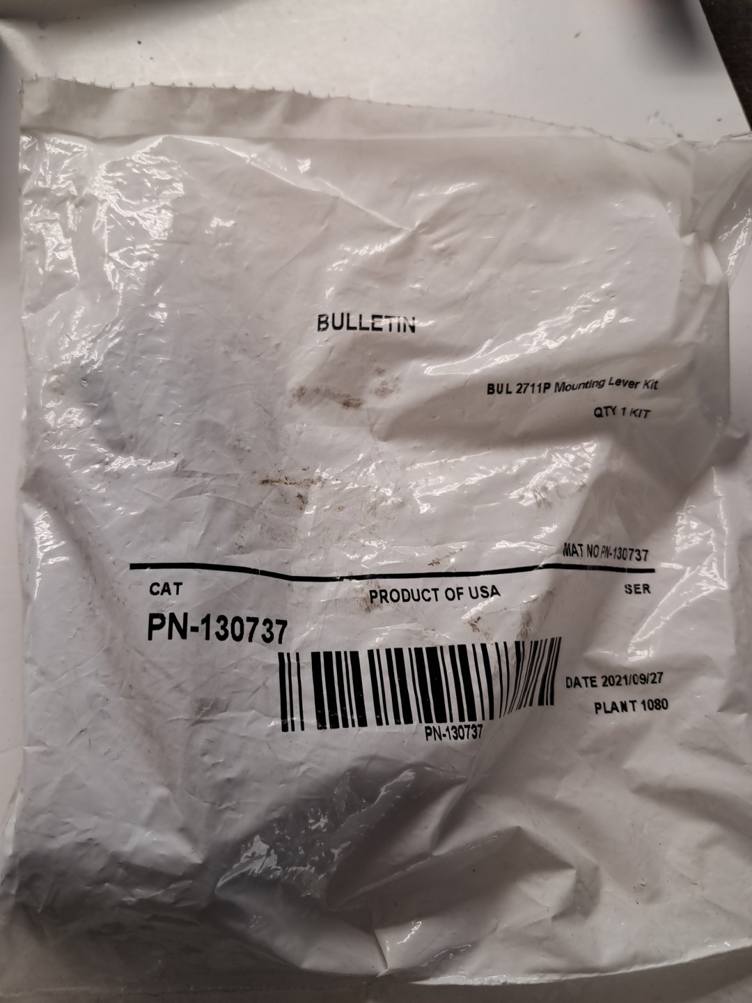 NOS ALLEN BRADLEY PN-130737, BUL2711P MOUNTING LEVER 4 PIECE KIT NEW
