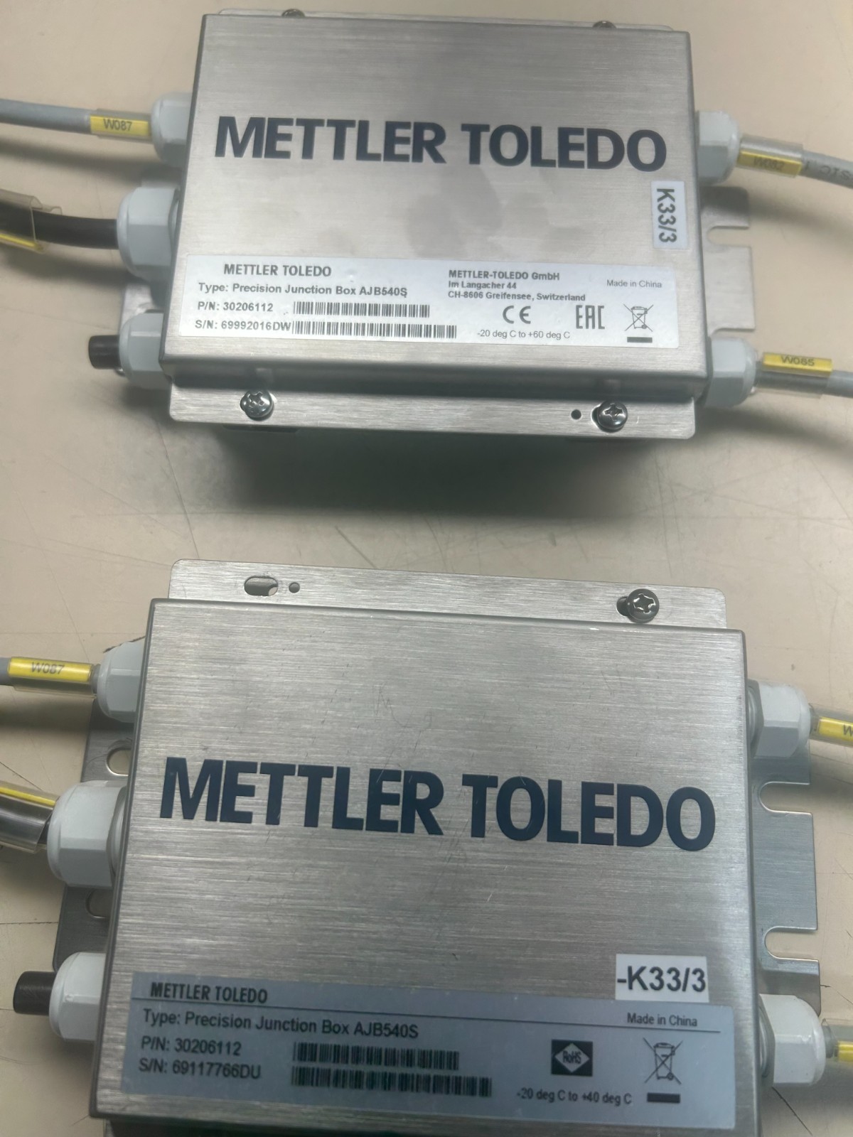 Mettler Toledo AJB540S Precision Junction Box p/n 30206112 w/ cables cut