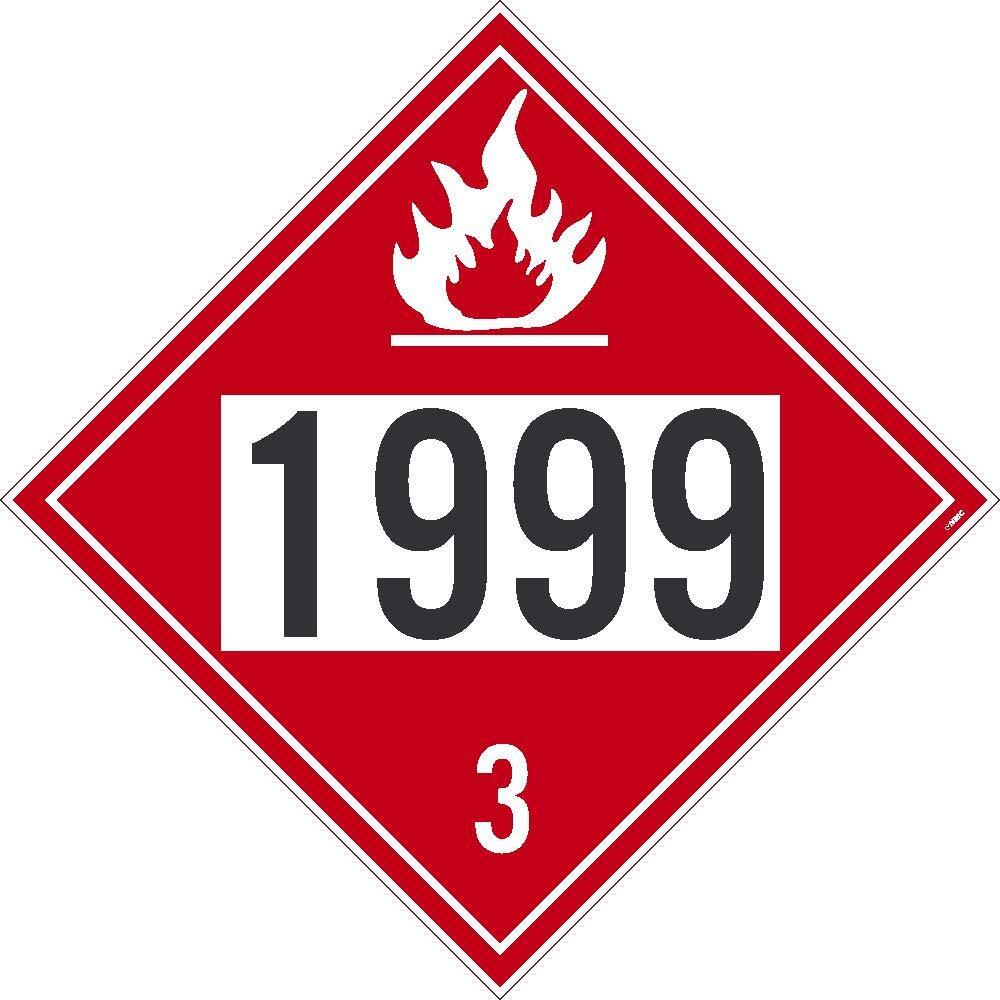 NMC DL144BTB10 Safety Sign Placard, Asphalt Tars, 1999 3, 10.75X10.75, Tag
