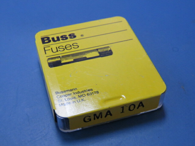 BUSSMANN GMA-10 Qty of 20 per Lot FUSE GLASS 10A 125VAC 5X20MM