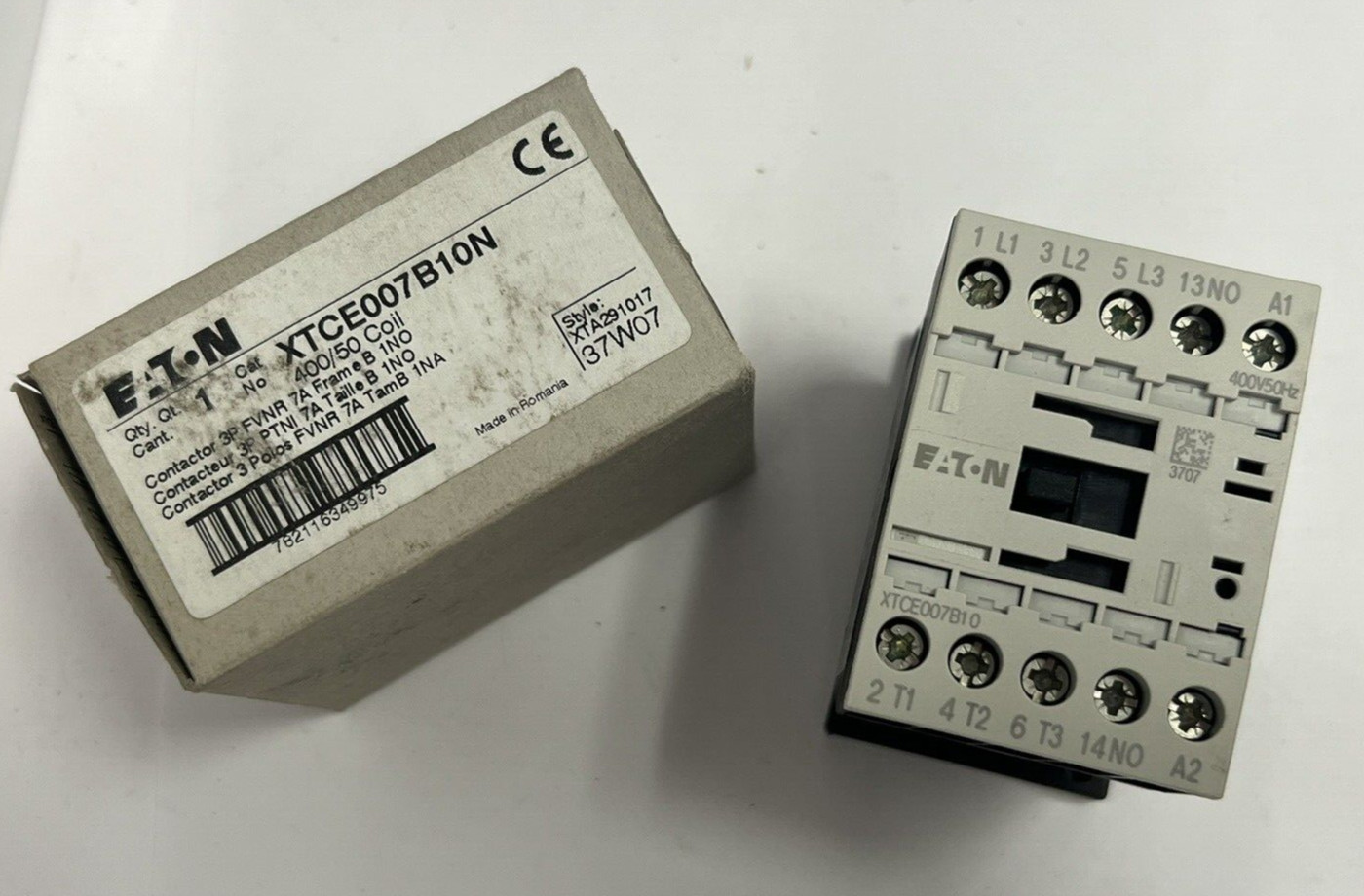 (1) NEW EATON XTCE007B10N CONTACTOR 3 POLE 400/50 COIL