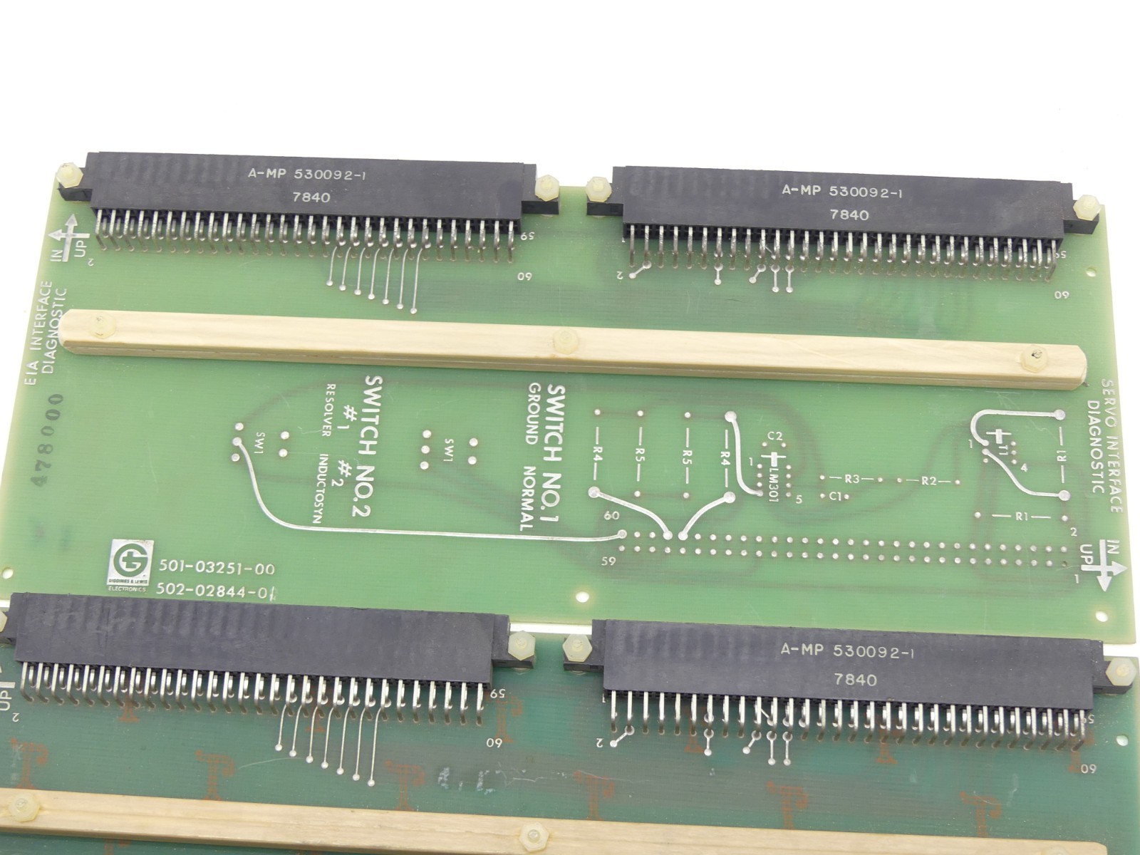 (Set of 3) Giddings & Lewis 501-03251-00 502-02844-0 Servo Interface Diagnostic