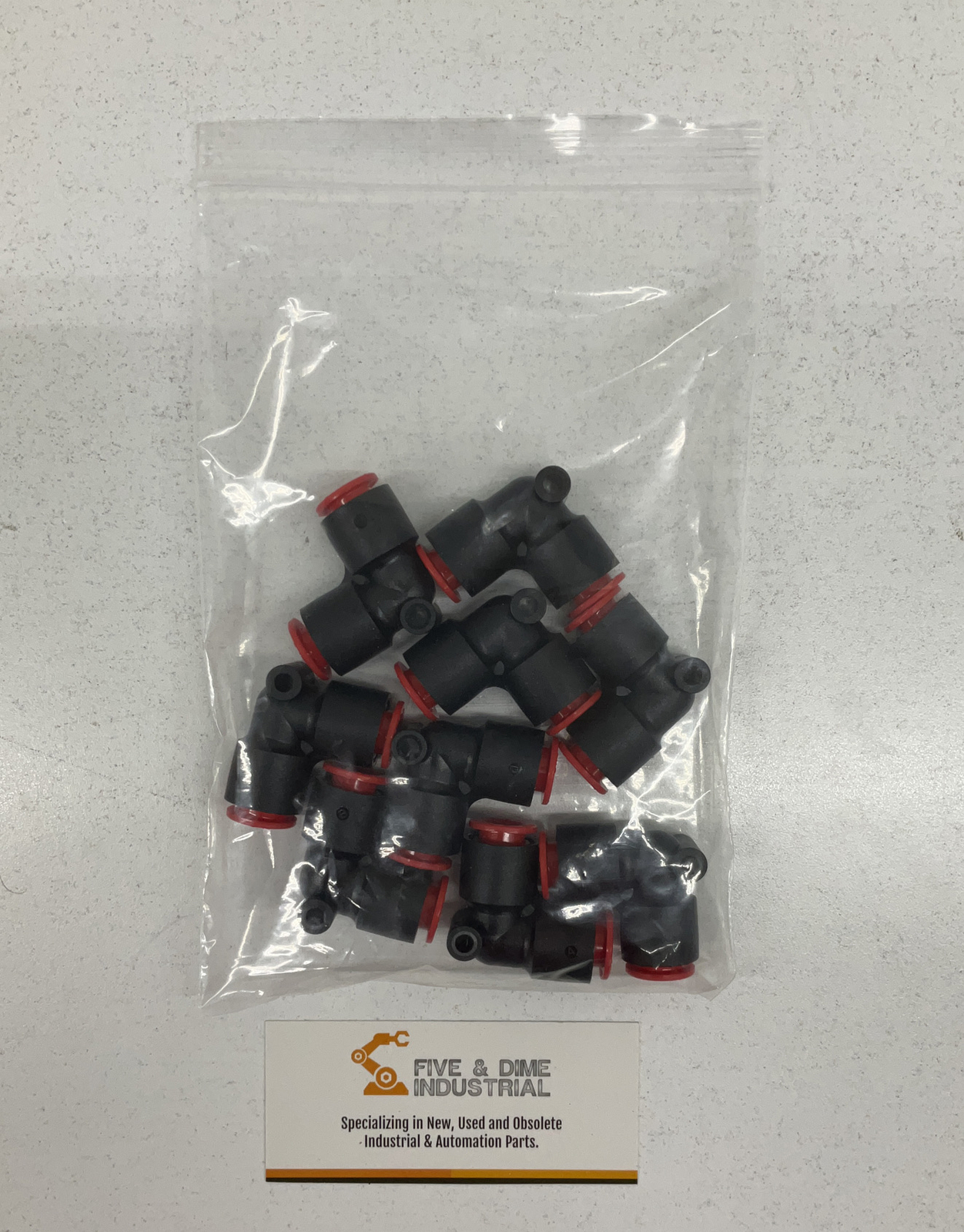 SMC KQL11-00 Lot of 9 One Touch Union Elbow Fittings 90Deg 3/8″ Tube GR162